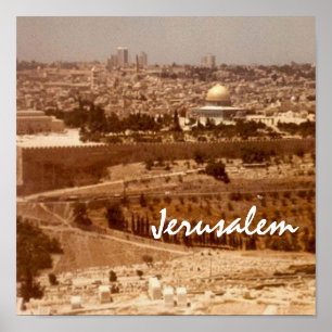 Cidade de Jerusalem do impressão Dourado
