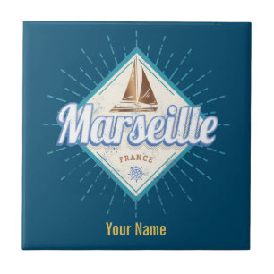 Cidade de Marselha França: navio de navegação retr