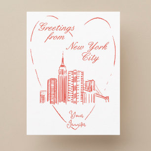 Cidade de Nova York Cartão postal de saudação pint