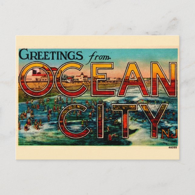 Cidade de Old Ocean NJ  Cartão postal (Frente)