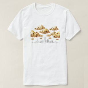 Cidade de pipoca - Camisa Mínima Engraçado