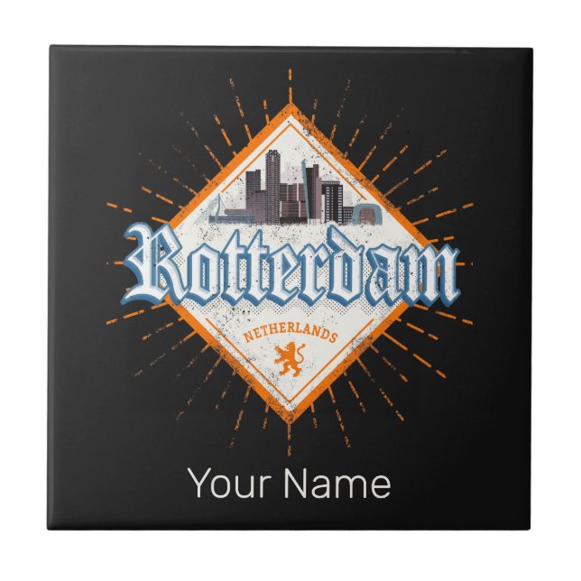 Cidade de Roterdão, Países Baixos Skyline - Holand (Frente)