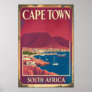Cidade do Cabo - África do Sul - Poster Viagens vi