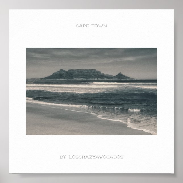 Cidade do Cabo, Mesa de montanha, Poster (Frente)