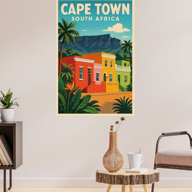 Cidade do Cabo, poster de viagens da África do Sul (Sala de Estar 3)