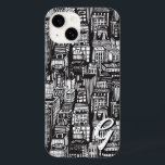 Cidade do Centro Preto e Branco, Arranha-céus, Mon<br><div class="desc">Centro desenhado a preto e branco,  prédios altos de arranha-céus na grande metrópole,  com o seu início.</div>