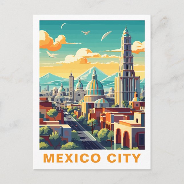 Cidade do México Antiga, México: Cartão Postal de  (Frente)