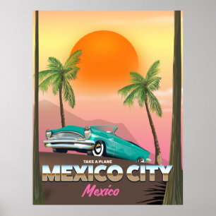 Cidade do México, poster de feriado no méxico