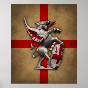 Cidade do poster do dragão de Londres