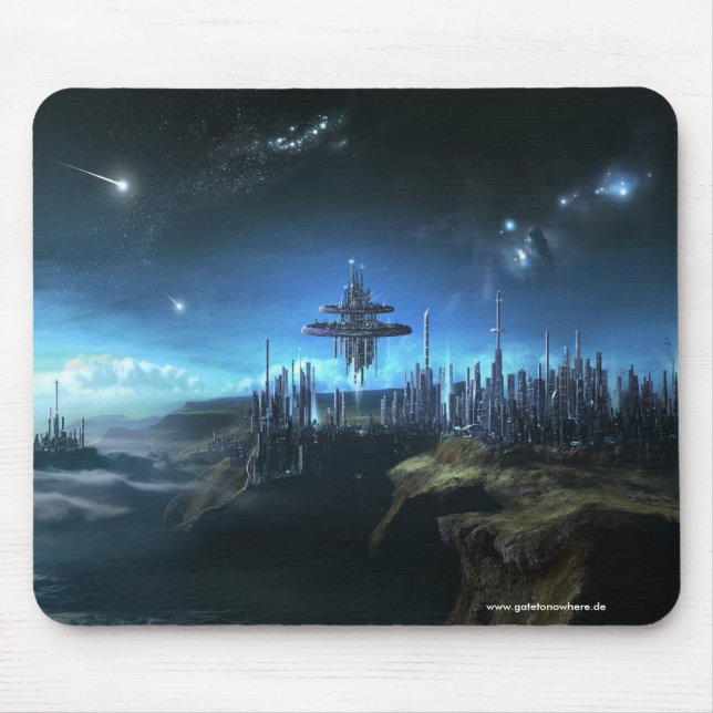 Cidade nas nuvens - Mousepad (Frente)