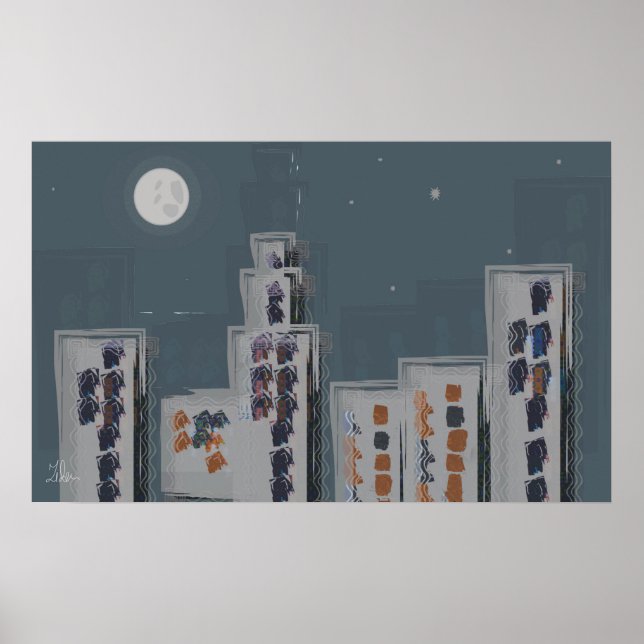 Cidade Noite - poster (Frente)