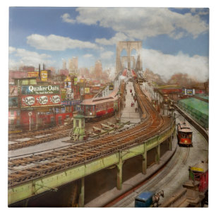 Cidade - Nova York - A ponte do Brooklyn de 1903