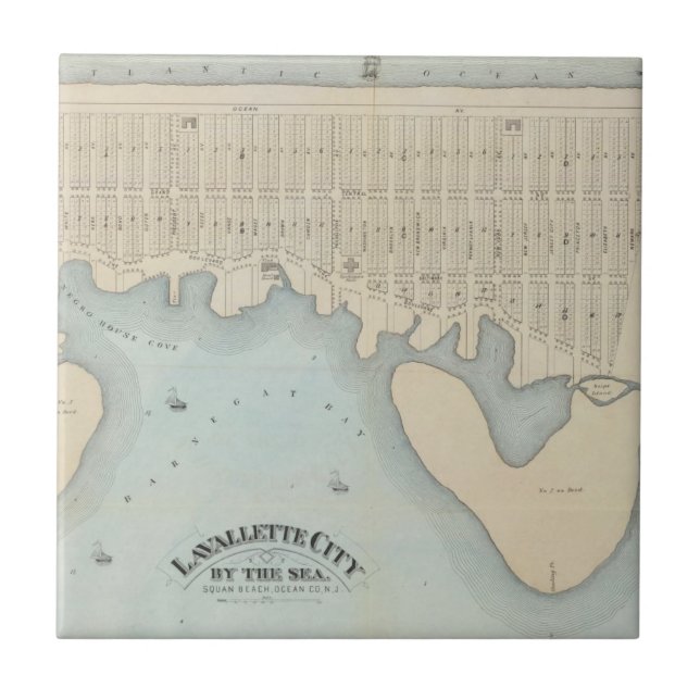 Cidade pelo mar, praia de Lavallette de Squan, NJ (Frente)