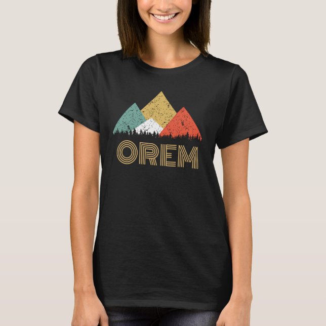 Cidade retro da camisa da montanha de Orem (Frente)