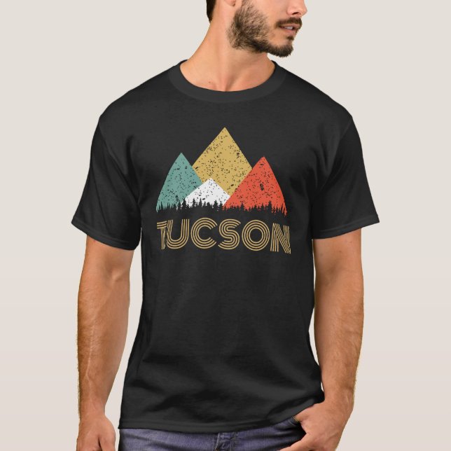 Cidade retro da camisa da montanha de Tucson (Frente)