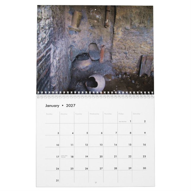 Cidade romana antiga - calendários de Pompeii (Jan 2027)