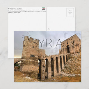 Cidadela de Alepo, cartão postal de viagem da Síri