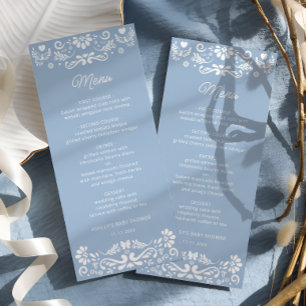 Cielito Lindo Menu Chá de fraldas Azul Mexicano