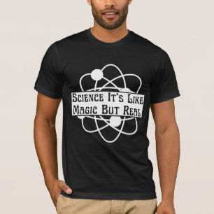 ciência é como mágica mas camiseta real