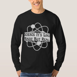 ciência é como mágica mas camiseta real