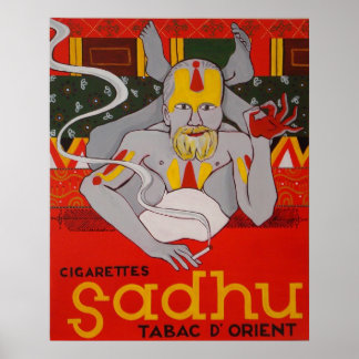 Cigarros Sadhu Tabac D'Orient Poster