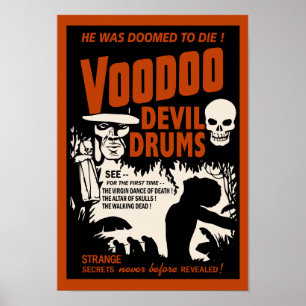 Cilindros do diabo do Voodoo - poster do homem
