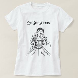 Cima de fadas brancas - camisa de casaco