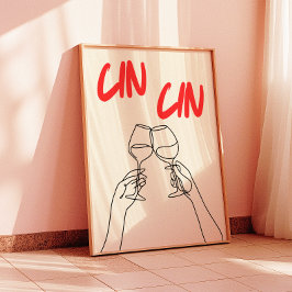 Cin Cin Art Impressão | Poster de bar de decoraçã