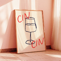 Cin Cin Art Impressão | Poster de bar  de decoraçã