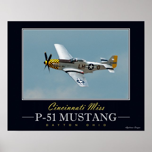 Cincinnati Miss P-51 Mustang Poster (Frente)