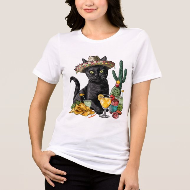 Cinco de Mayo Black Cat Mexicano Cuisine Black Cat (Frente)