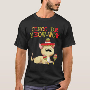 Cinco De Mayo Camisetas Cinco De Meow Wow Gato Cri