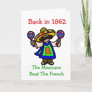 Cinco de Mayo - Cartão Saudável Mexicano e Maracas