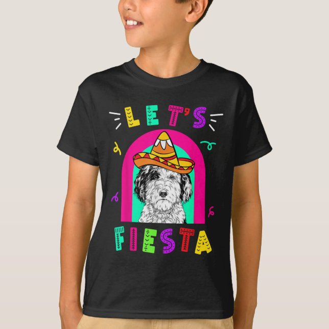 Cinco de Mayo Dog Let s Fiesta Camisa 5 De Mayo Me (Frente)