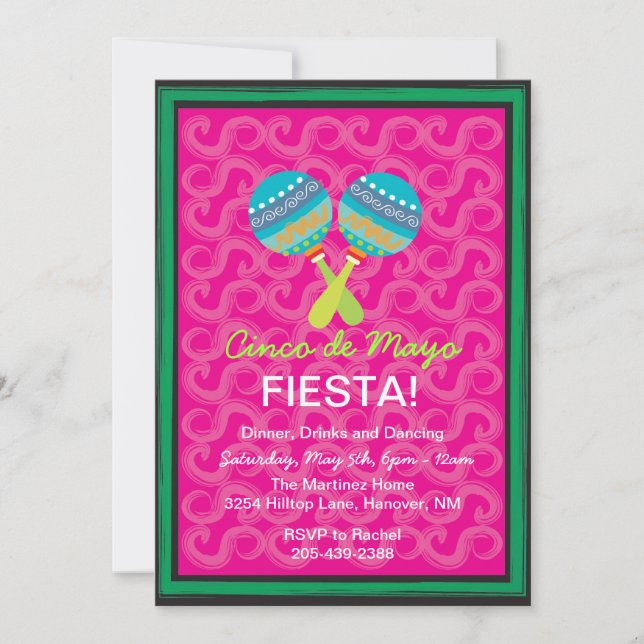 Cinco de Mayo Fiesta Convites (Frente)