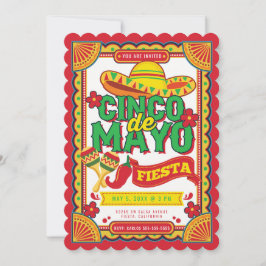 Cinco de Mayo Fiesta Sombrero - Convite