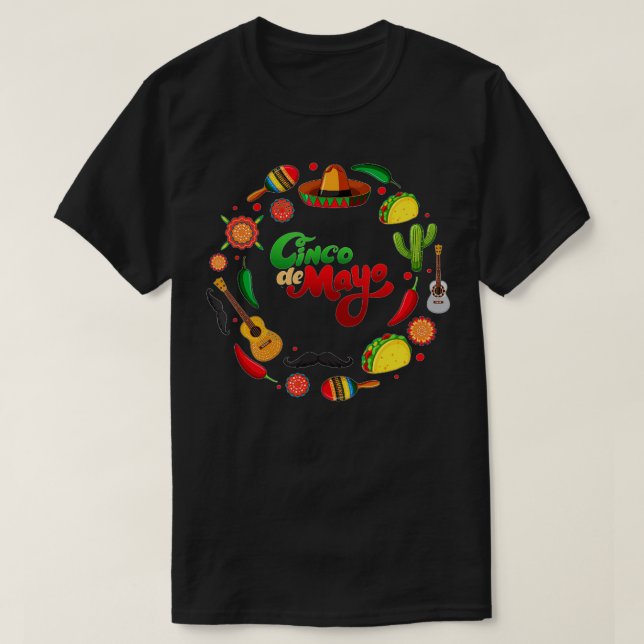 Cinco De Mayo Fiesta Surprise Camisa 5 De Mayo Viv (Frente do Design)