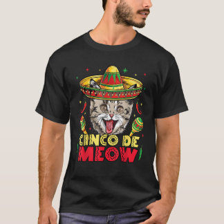 Cinco de Meow Mayo T camisa Gatinho Gatinhos Cat S
