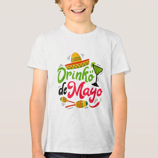 Cinco Drinko De Mayo Men Mulheres Bebendo Mães De  (Frente)