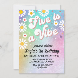 Cinco é um Convite de Aniversário para 5 Vibe