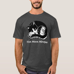 Cinco minutos mais de camiseta de carvão masculin