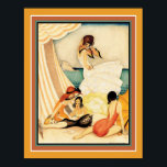 "Cinco mulheres em uma praia" Art Deco Impressão d<br><div class="desc">Na década de 1920,  Art Deco impressão "Cinco Mulheres na Praia",  de Gerda Wegener.</div>