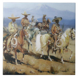 Cinco Vaqueros em Horseback por Edward Borein