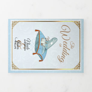 Cinderela Programa de Casamento Azul Elegante em T