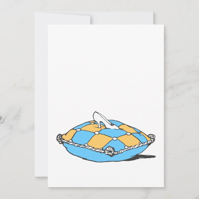 Cinderella Chinelo em Travesseiro Laranja Teal (Frente)