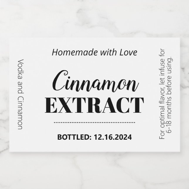Cinnamon Extract Modern Label Sticker VLL1rt (Rótulo Único)