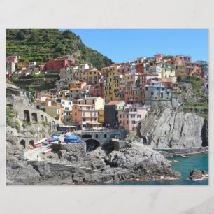 Cinque Terre Itália — Papel Scrapbook