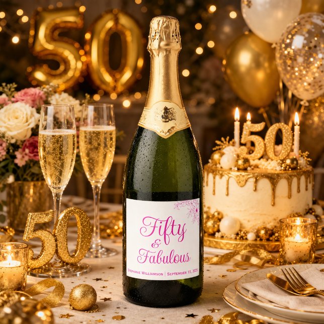 Cinquenta e Fabuloso Aniversário com Rótulo de Let (Criador carregado)