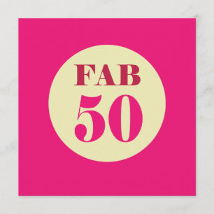 Cinqüênta fabulosos 50th convite do aniversário