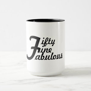 Cinqüênta finos e caneca de café fabulosa